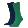 Afbeelding van Tommy Hilfiger 2 pack heren sokken 371111 014 green/white