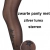 Afbeelding van Marianne feest panty luxury zwart met zilveren sterren art.30010