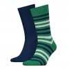 Afbeelding van Tommy Hilfiger 2 pack heren sokken 472001001 014 green/white
