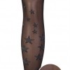 Afbeelding van Marianne feest panty luxury zwart met zilveren sterren art.30010