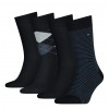 Afbeelding van Tommy Hilfiger 4 pack heren sokken 472024001 322 dark navy