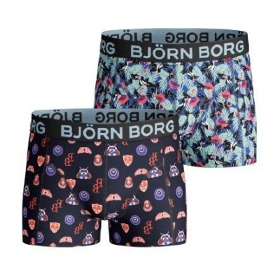 BJORN BORG boys 2p SHORTS BB Badges & Flamingo 1811-1084 70011 BJORN BORG boys 2p SHORTS BB Badges & Flamingo 1811-1084 70011