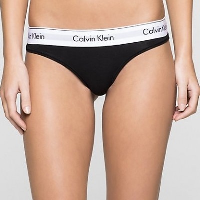 Calvin Klein string modern cotton F3786E zwart Calvin Klein string modern cotton F3786E zwart