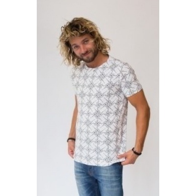 Amsterdenim T-shirt Jelle Bicycle White/Black Amsterdenim T-shirt Jelle Bicycle White/Black