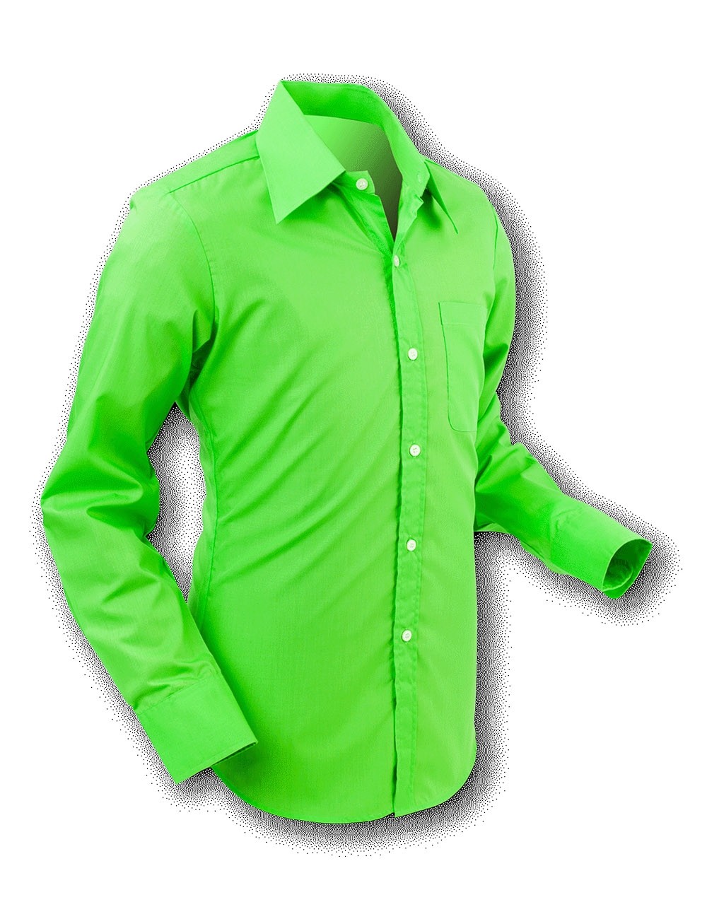 Overhemd 70s Basic Grass-Green Overhemd 70s Basic Grass-Green
