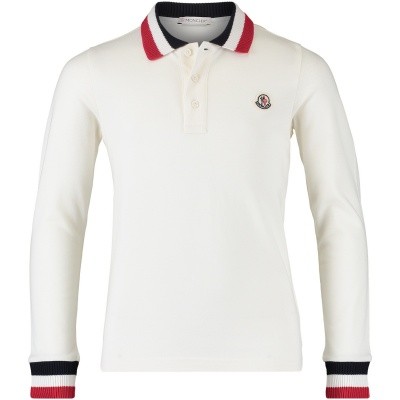 Afbeelding van Moncler 8310105 kinder polo off white
