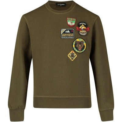 Afbeelding van Dsquared2 DQ02VY kindertrui army