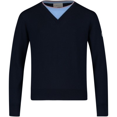 Afbeelding van Moncler 9100205 kindertrui navy